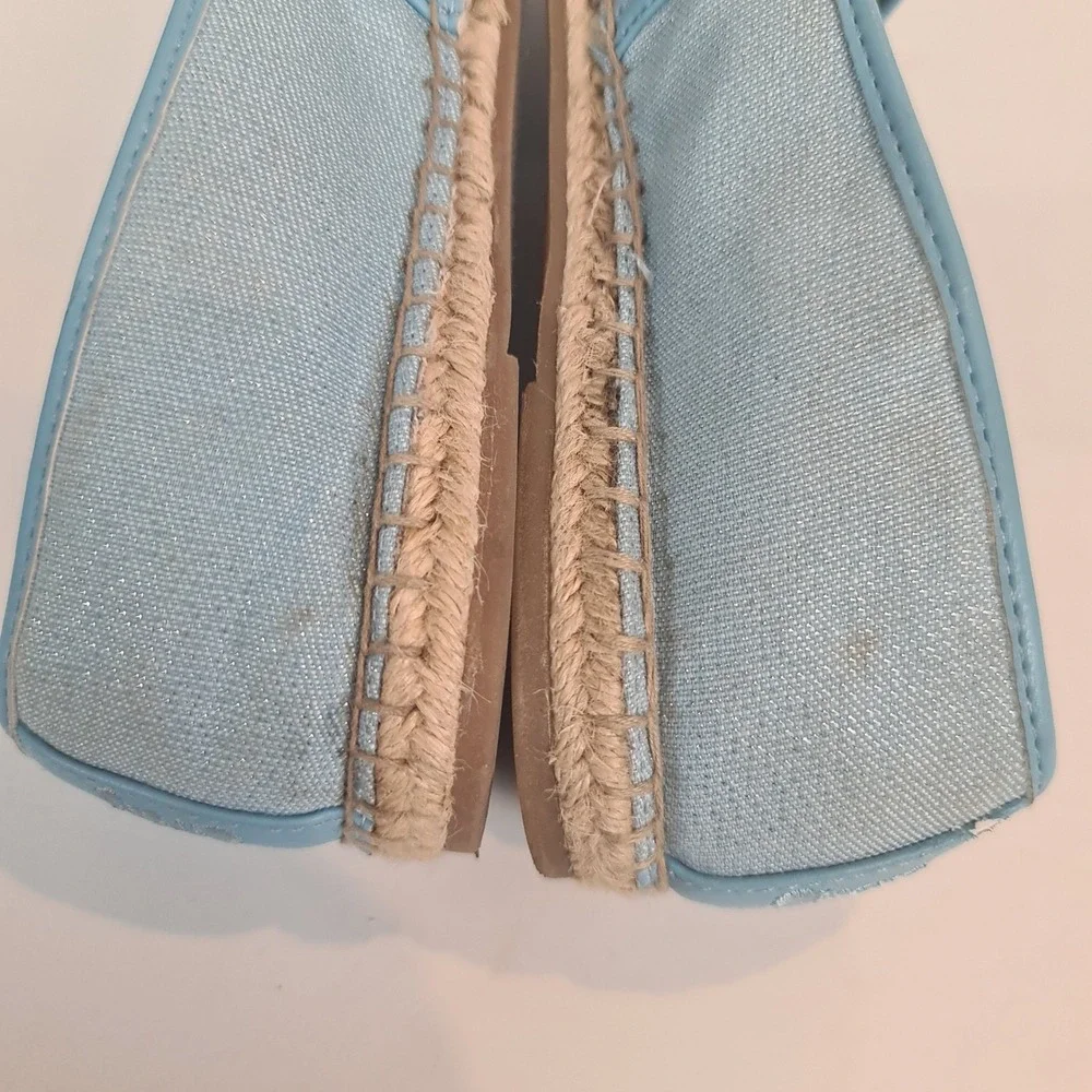 Circus by Sam Edelman Leni Espadrille Flats Blue Bee Crown 8.5M Sparkly Vacation